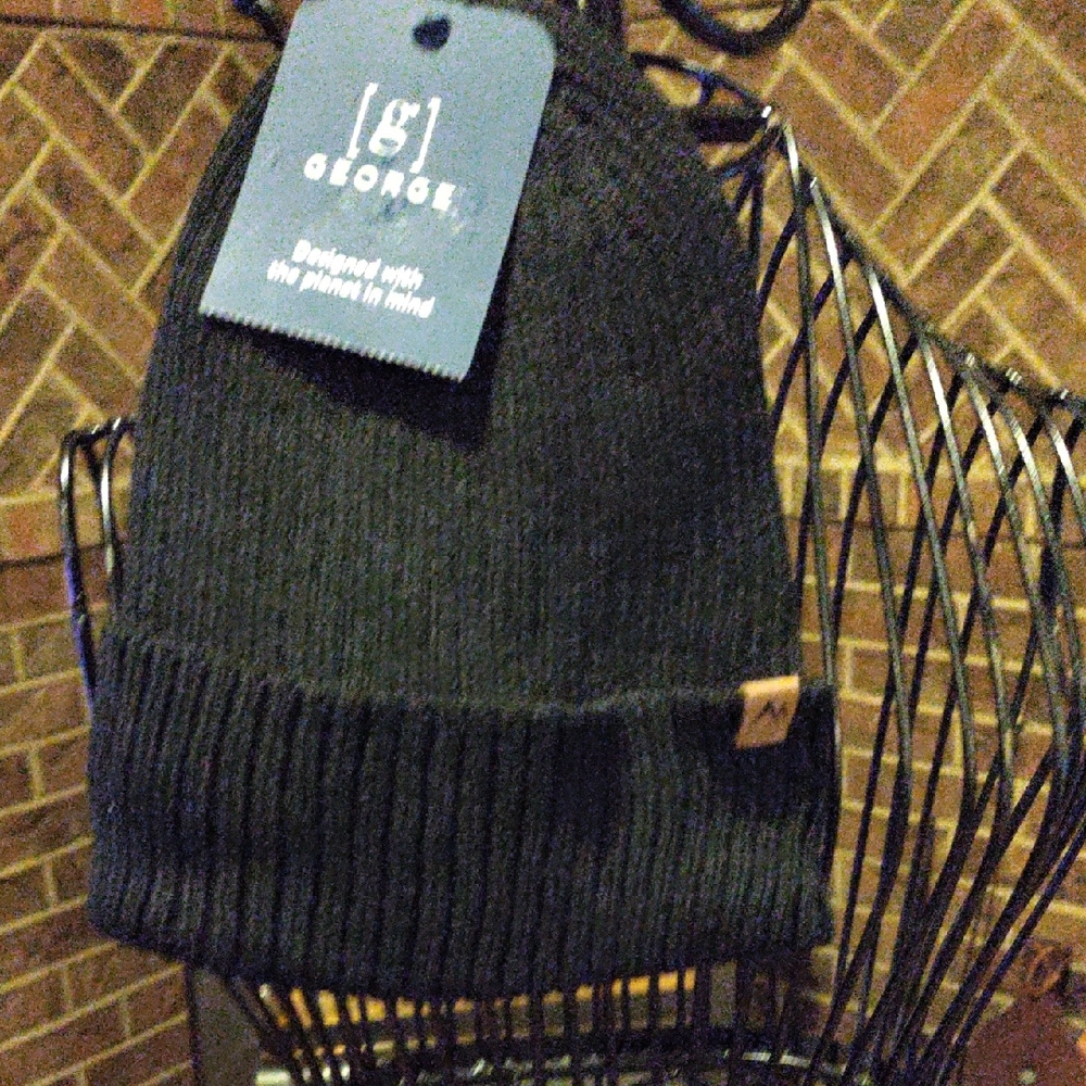 George Black Soot Rib Beanie